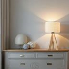 Anakre - Table Lamp - Natural Wood and Fabric Shade