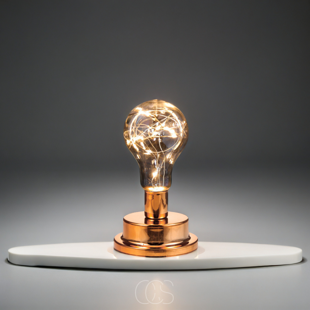 Anakre - Table Lamp with Light Bulb - Vintage Industrial Design