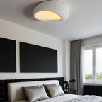 Anakre - Wabi-Sabi Fabric Ceiling Lamp - Polyform & Resin