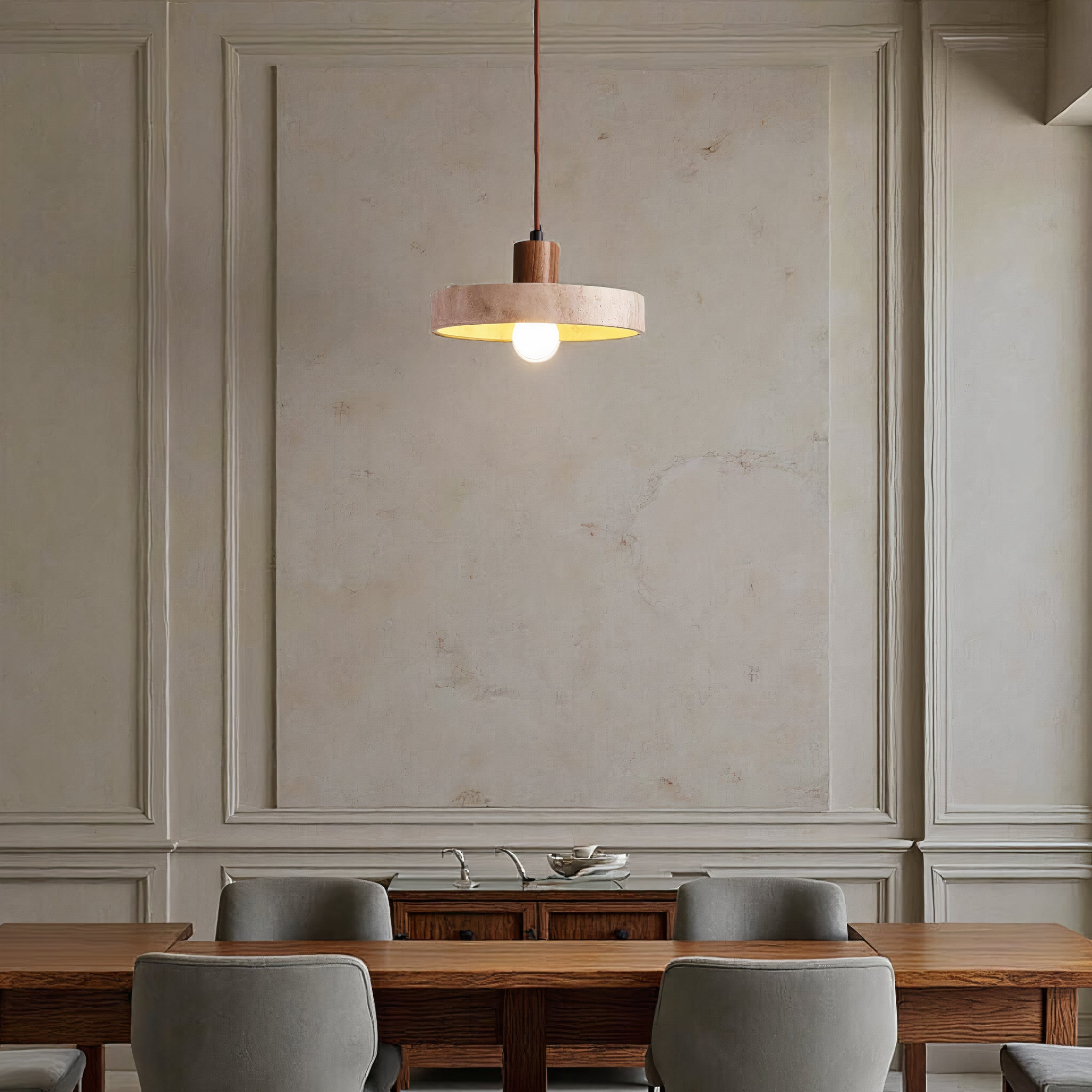Anakre - pendant lamp in natural stone - Unique & Adjustable