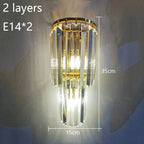 Aurelia Crystal Pillar Wall Lamp for Elegant Glow Accent