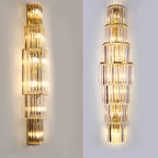 Aurelia Crystal Pillar Wall Lamp for Elegant Glow Accent