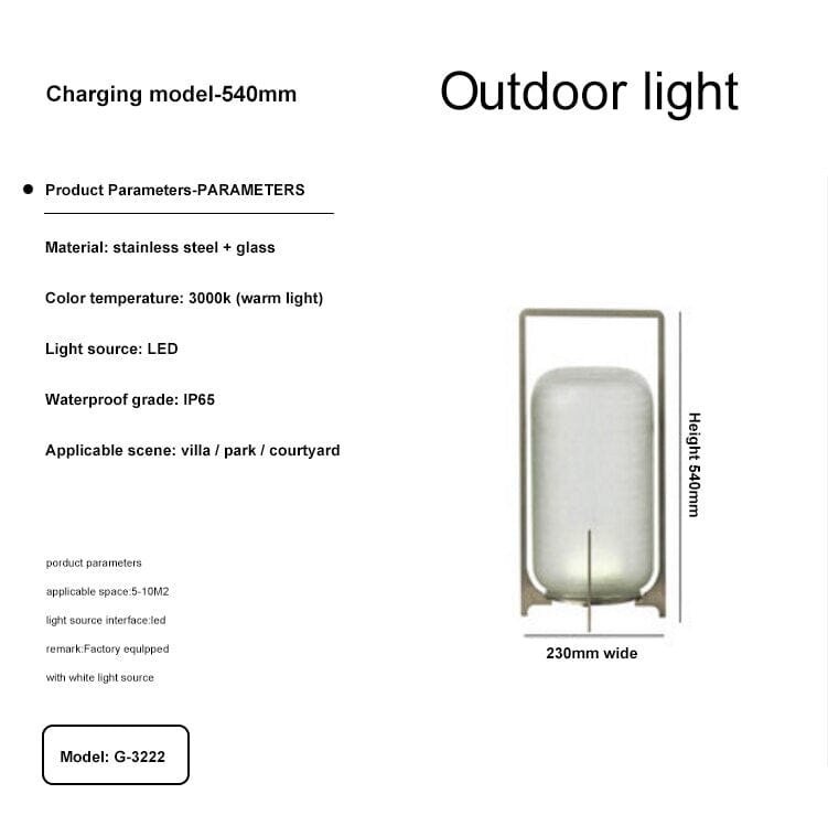 Solara Terrace Garden Lights Weatherproof Stainless Steel & Glass