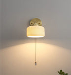 Ribbed Ceramic Lantern Wall Light Cylinder Bulb Included