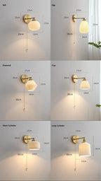 Ribbed Ceramic Lantern Wall Light Cylinder Bulb Included