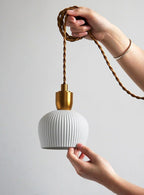 Asterra White Ceramic Pendant Light With Adjustable Height